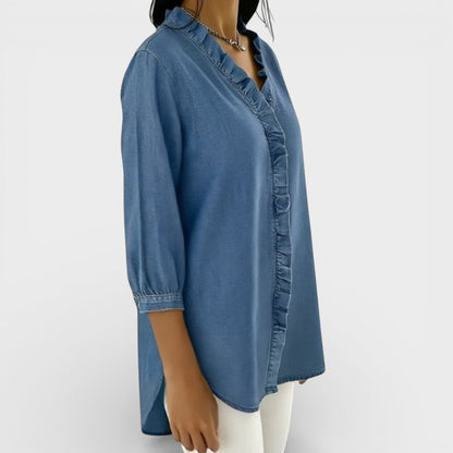 Maas & Mode® | Elegante blouse met ruffles