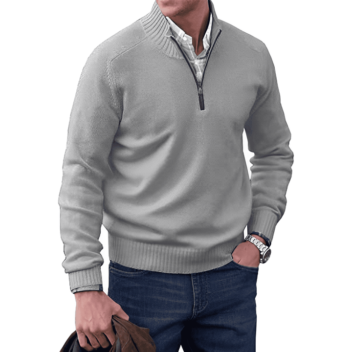 Maas & Mode | Moderne sweater met korte rits