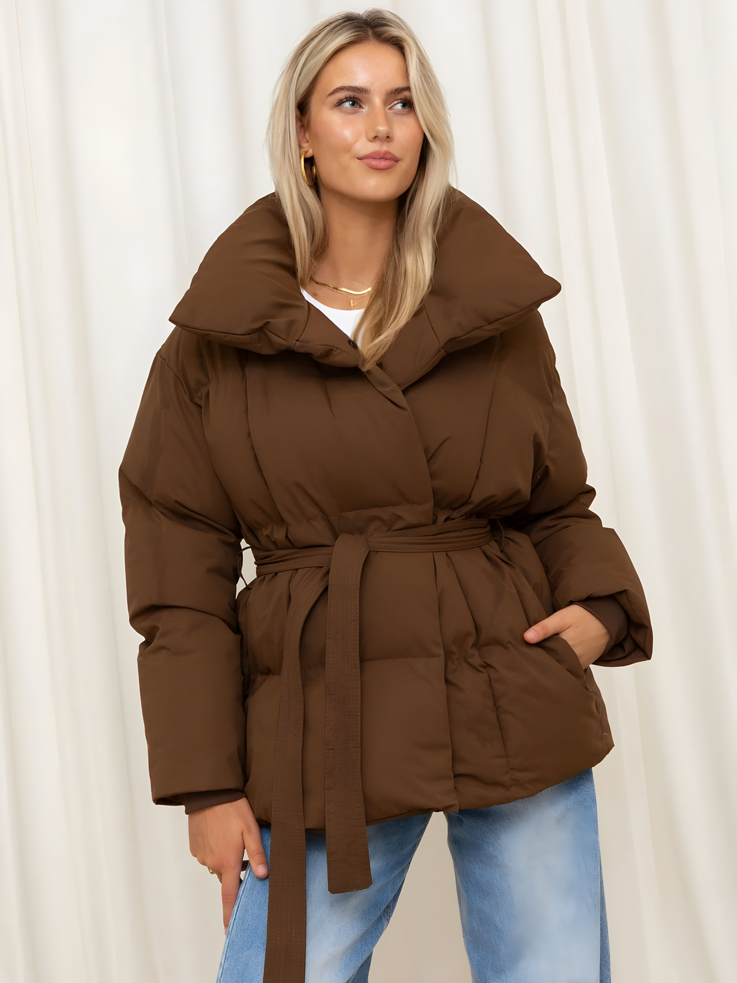 Maas & Mode® | Elegante Gewatteerde Jas