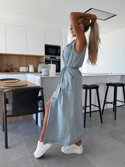 Maas & Mode® | Kiona Denim Zomerjurk