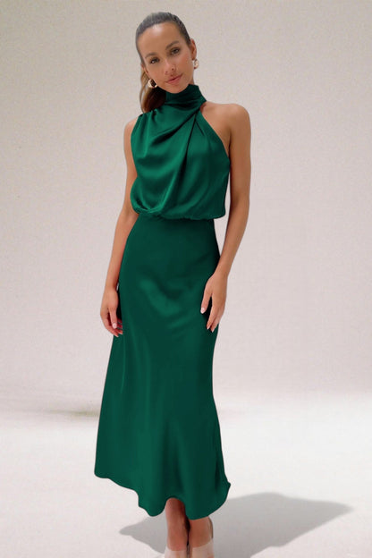 Maas & Mode® | Satijnen Glamour Jurk