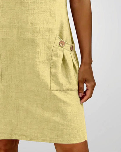 Maas & Mode® | Katoenen jurk met ritszak