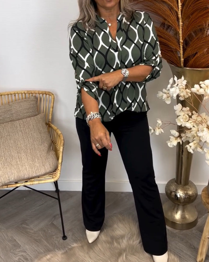 Maas & Mode® | Blouse met Grafische Print
