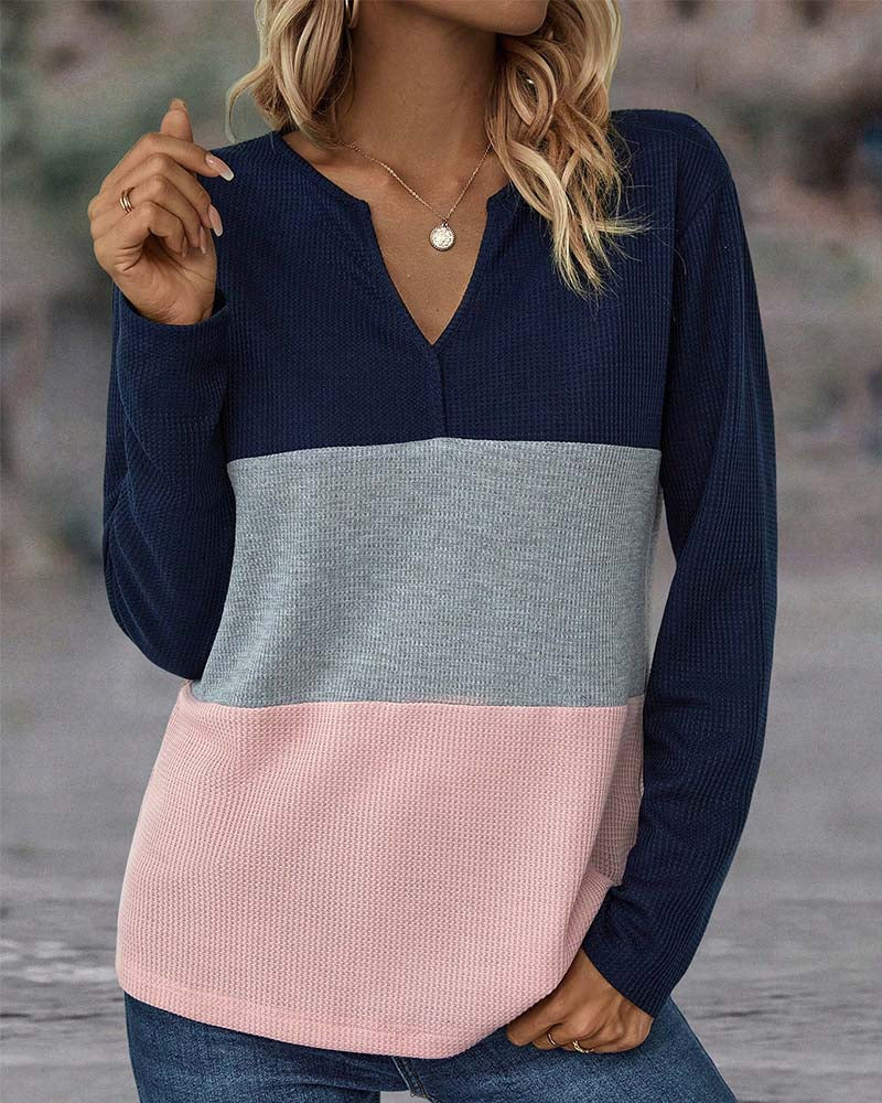 Maas & Mode® | Kleurrijke Top met Kraag