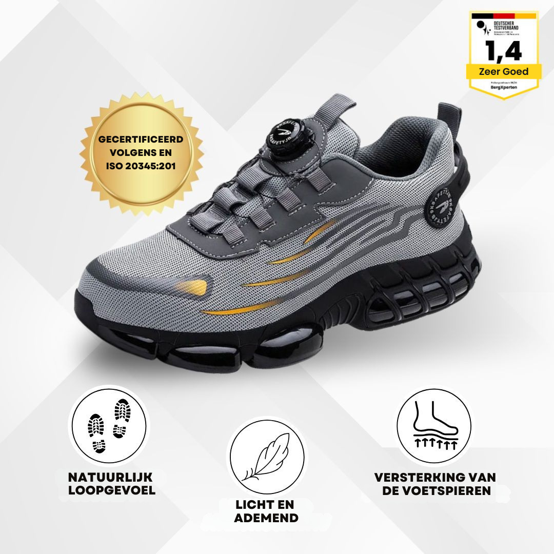 Maas & Mode® | Orthopedische S3 Veiligheids-Schoen | Anti-slip | Breed Voetbed