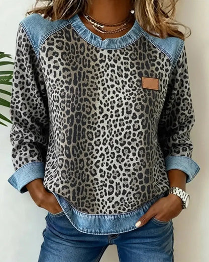 Maas & Mode® | Elegante zachte luipaard trui