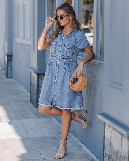 Maas & Mode® | Sanne Westerse Denim jurk