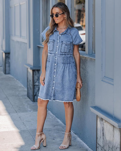 Maas & Mode® | Sanne Westerse Denim jurk