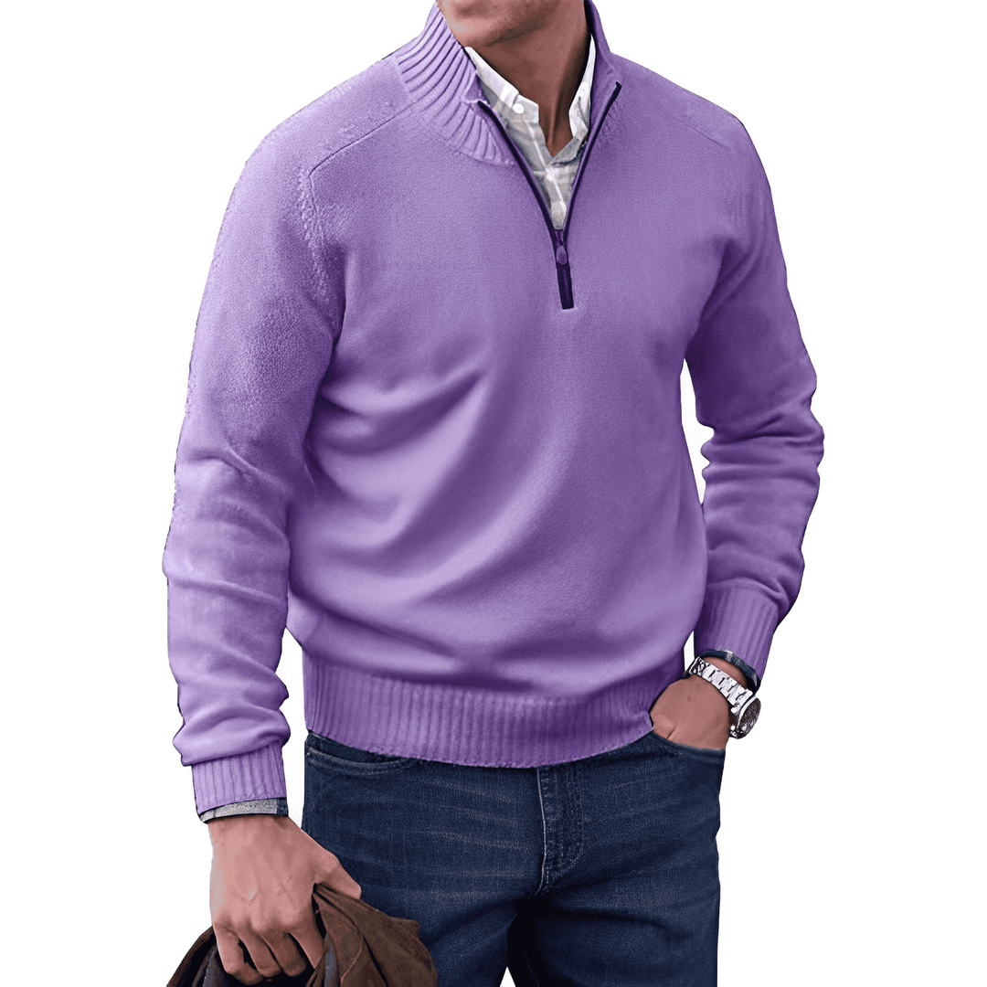 Maas & Mode | Moderne sweater met korte rits