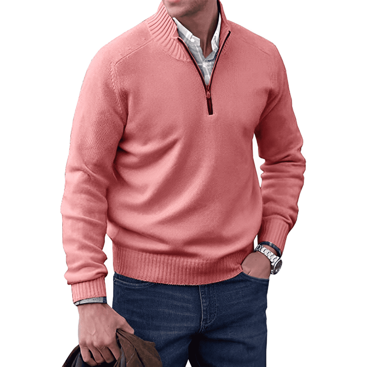 Maas & Mode | Moderne sweater met korte rits