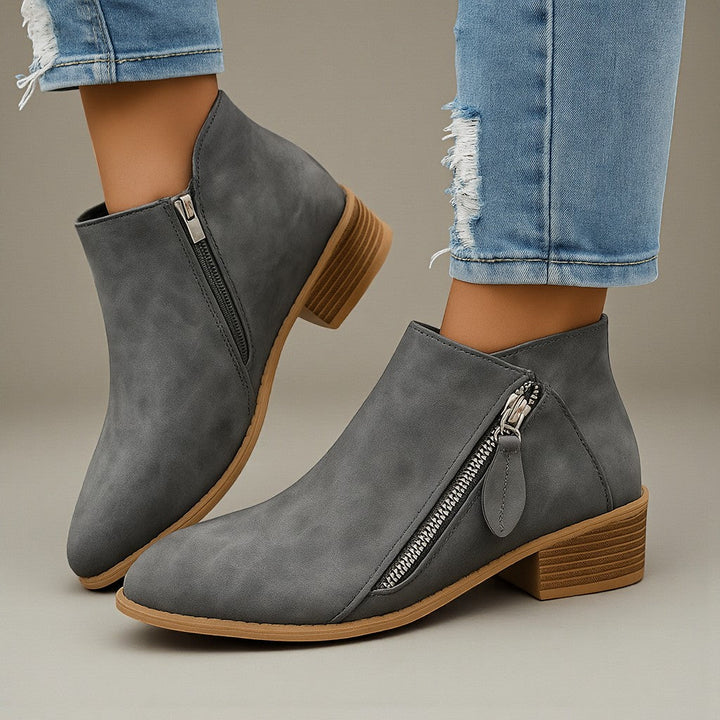 Maas & Mode | Mara Enkellaars met Ritssluiting
