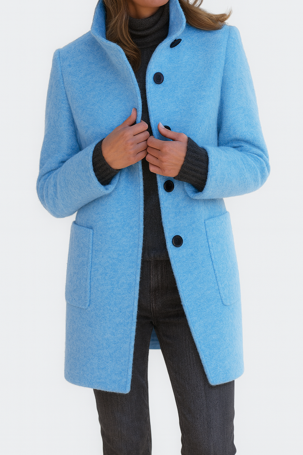 Maas & Mode | Damesjas met hoge kraag