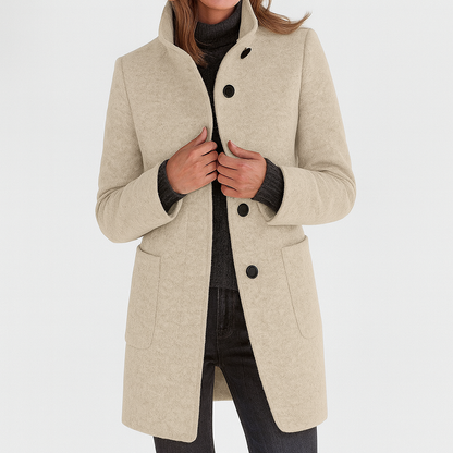 Maas & Mode® | Damesjas met hoge kraag