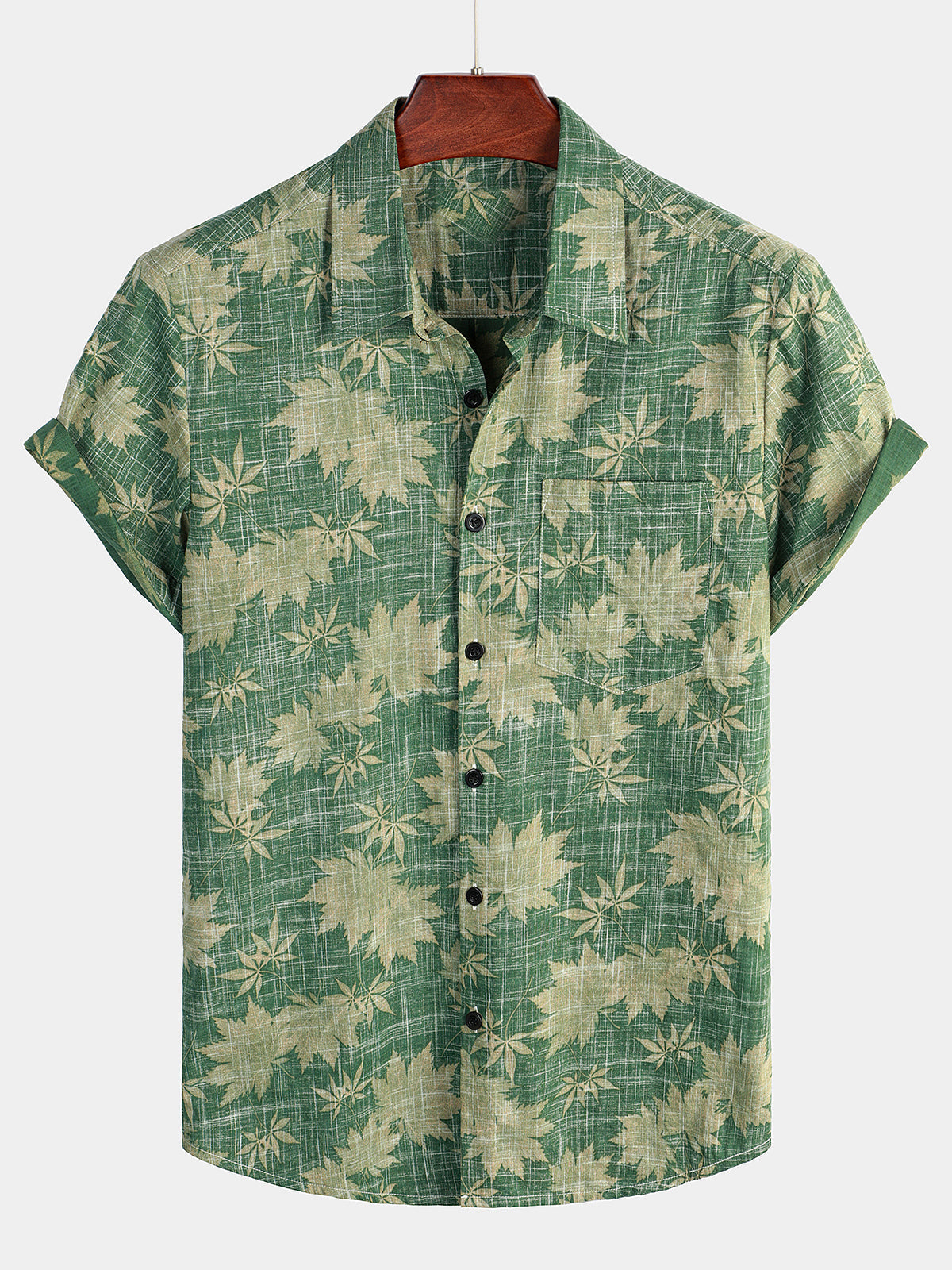 Maas & Mode® | Katoenen Hawaii Overhemd met Korte Mouwen
