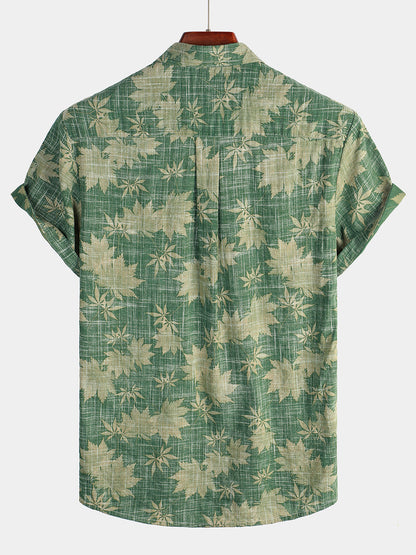 Maas & Mode® | Katoenen Hawaii Overhemd met Korte Mouwen