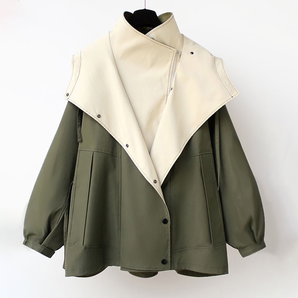 Maas & Mode | Moderne Tweekleurige Trenchcoat