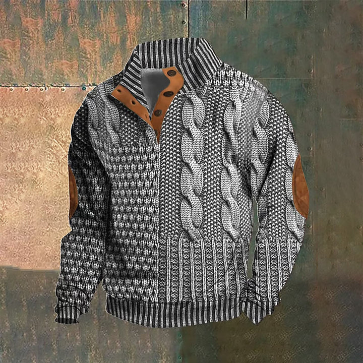 Maas & Mode | Gebreide Wollen Trui met Knoopsluiting