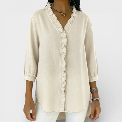 Maas & Mode® | Elegante blouse met ruffles