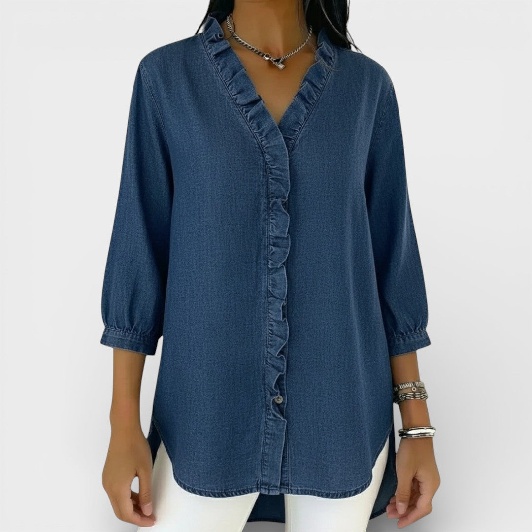 Maas & Mode® | Elegante blouse met ruffles