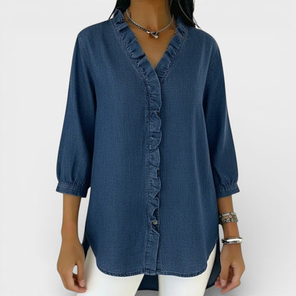 Maas & Mode® | Elegante blouse met ruffles