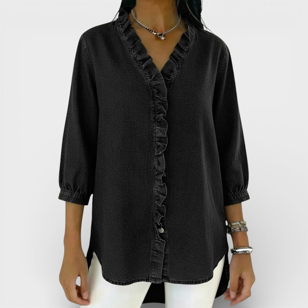 Maas & Mode® | Elegante blouse met ruffles