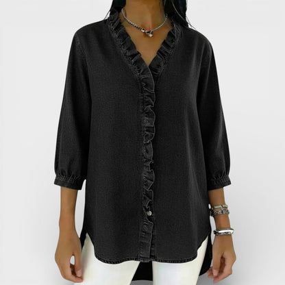 Maas & Mode® | Elegante blouse met ruffles