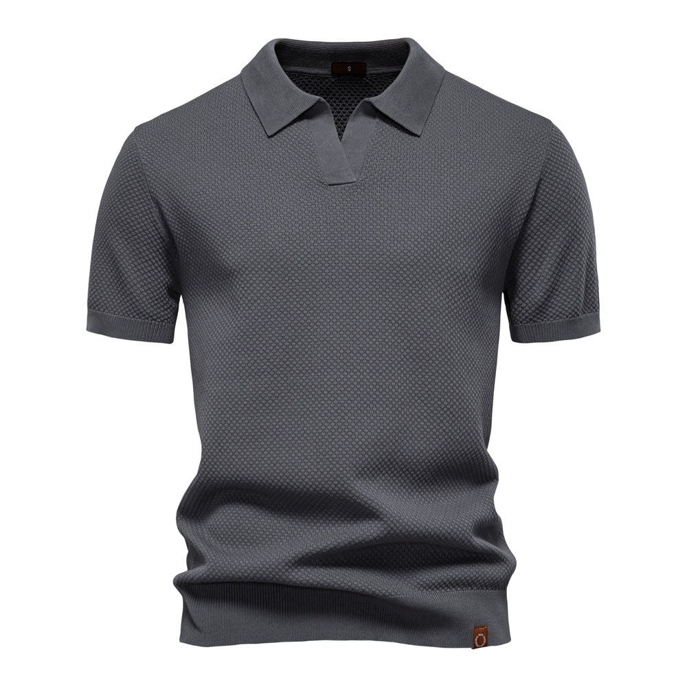 Maas & Mode® | Elegante polo met korte mouwen