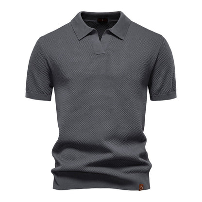 Maas & Mode® | Elegante polo met korte mouwen