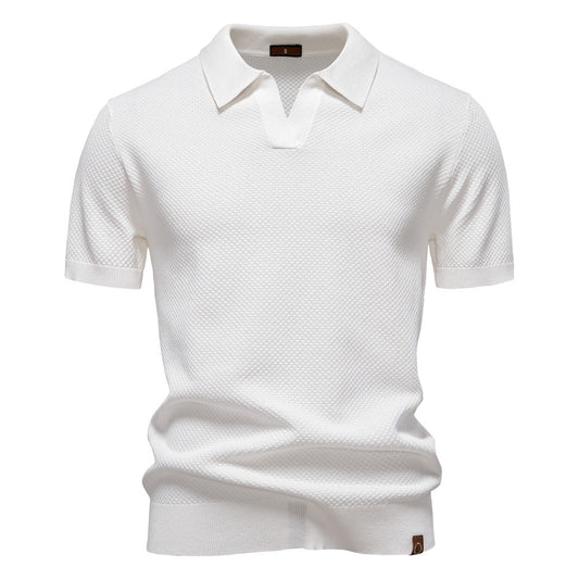 Maas & Mode® | Elegante polo met korte mouwen