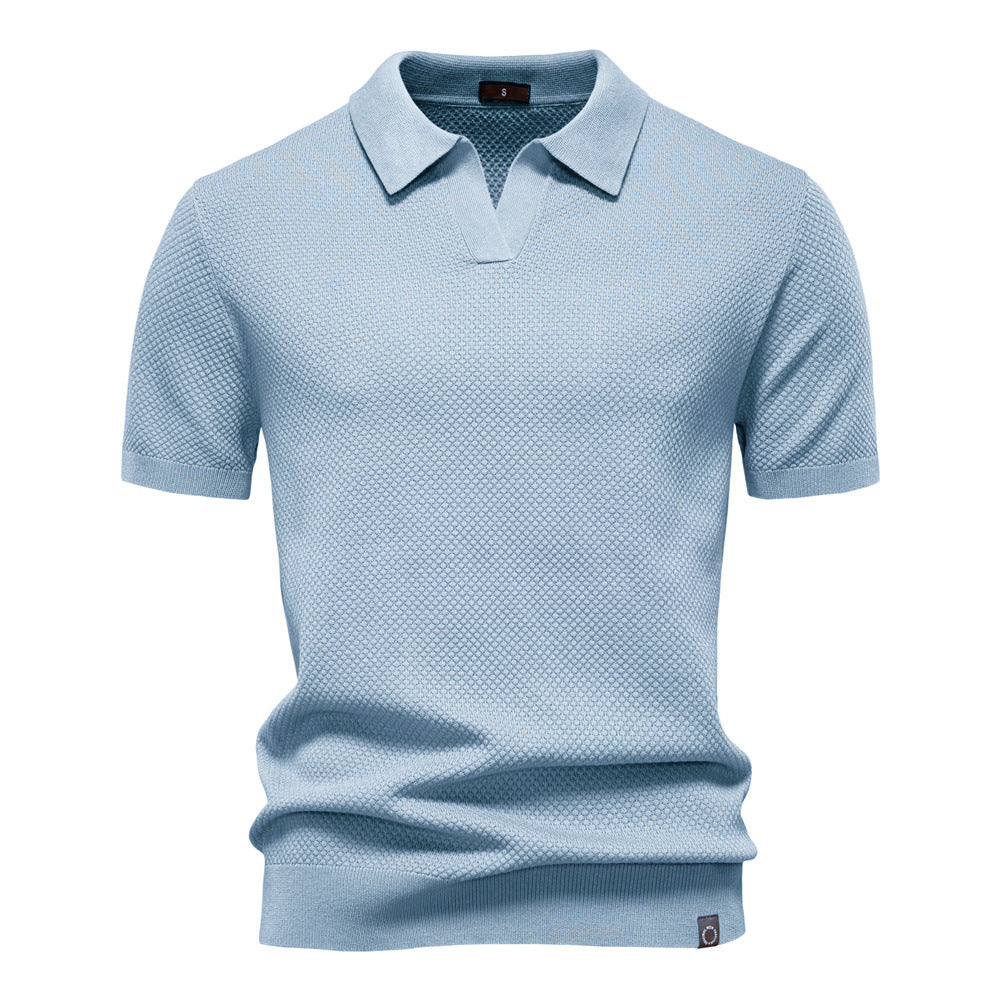Maas & Mode® | Elegante polo met korte mouwen