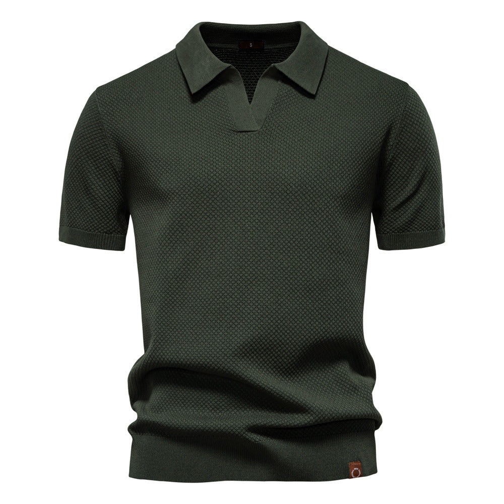 Maas & Mode® | Elegante polo met korte mouwen