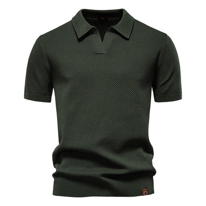 Maas & Mode® | Elegante polo met korte mouwen