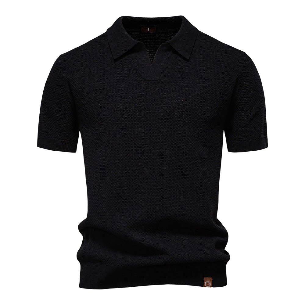 Maas & Mode® | Elegante polo met korte mouwen
