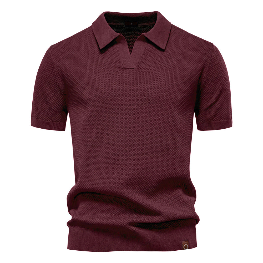 Maas & Mode® | Elegante polo met korte mouwen
