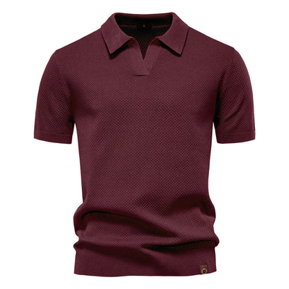 Maas & Mode® | Elegante polo met korte mouwen