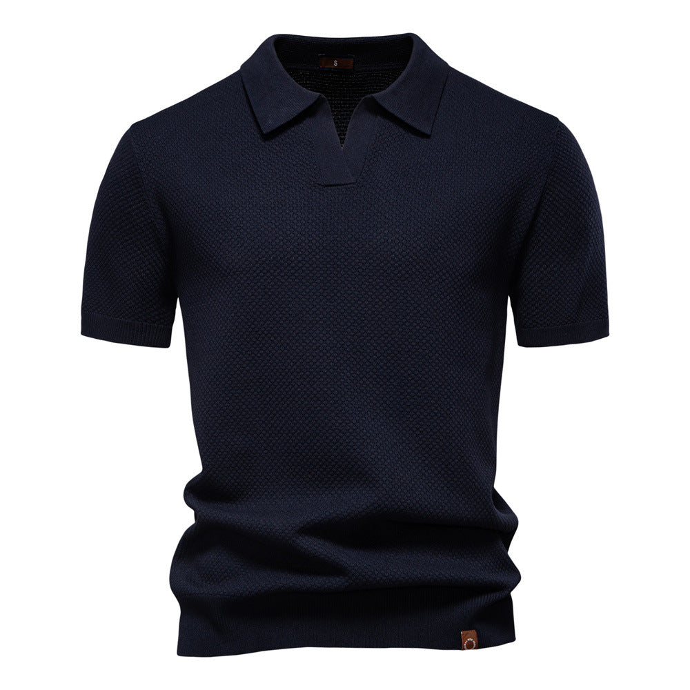 Maas & Mode® | Elegante polo met korte mouwen