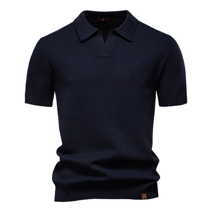 Maas & Mode® | Elegante polo met korte mouwen