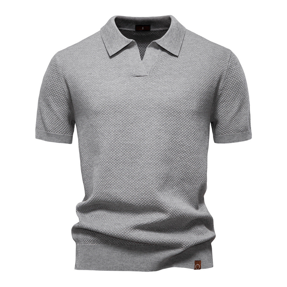 Maas & Mode® | Elegante polo met korte mouwen