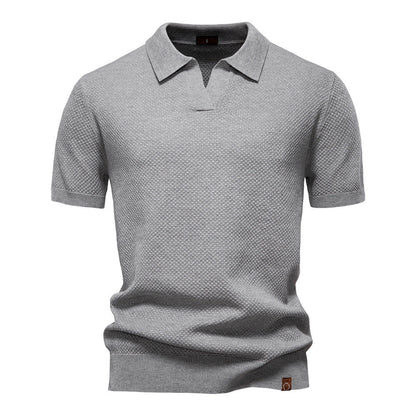 Maas & Mode® | Elegante polo met korte mouwen