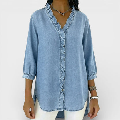 Maas & Mode® | Elegante blouse met ruffles