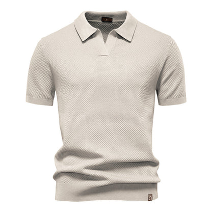 Maas & Mode® | Elegante polo met korte mouwen