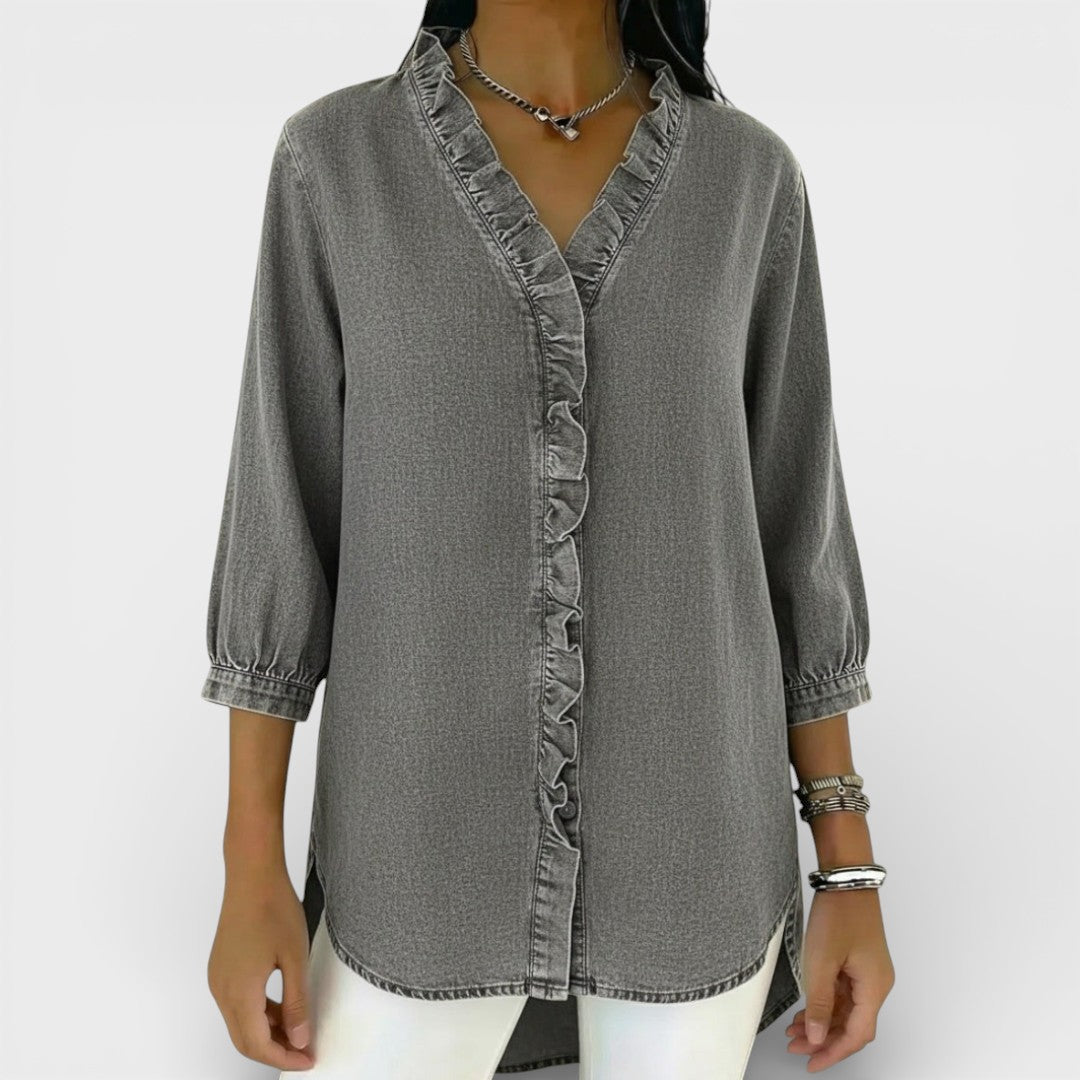 Maas & Mode® | Elegante blouse met ruffles