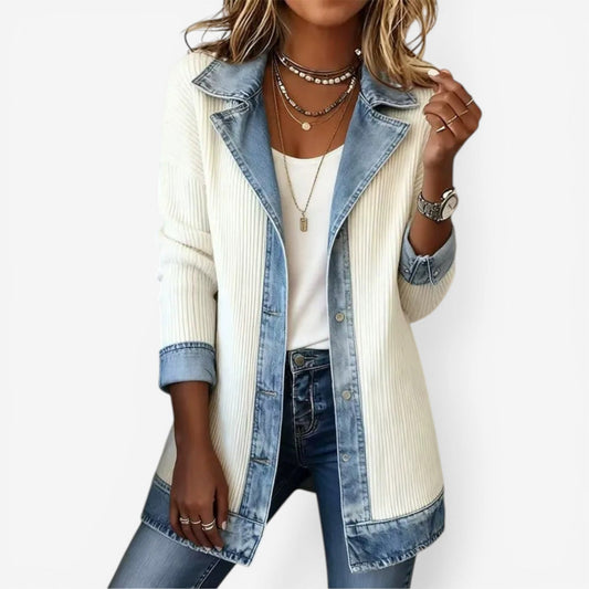 Maas & Mode® | Zachte Denim Cardigan