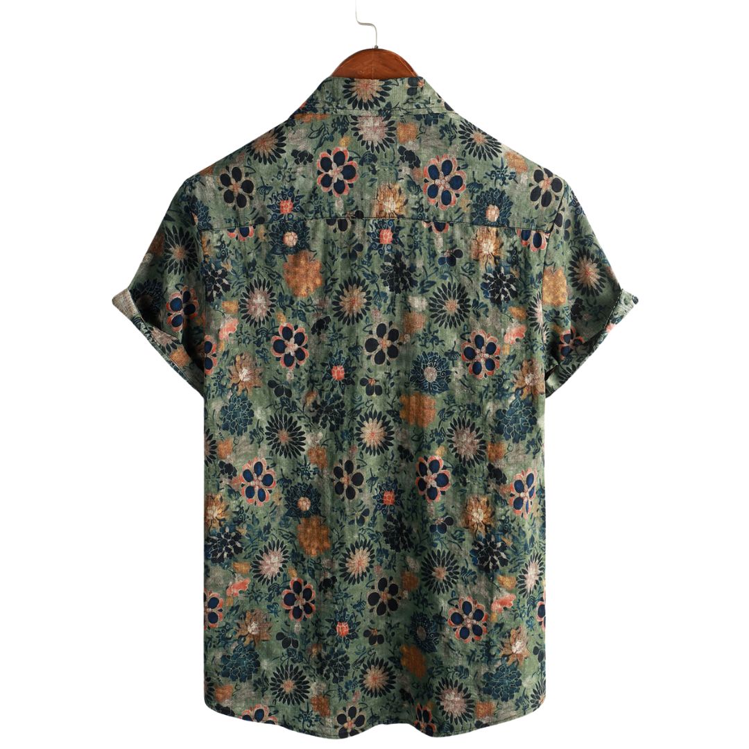 Maas & Mode® | Katoenen Hawaii Overhemd met Korte Mouwen