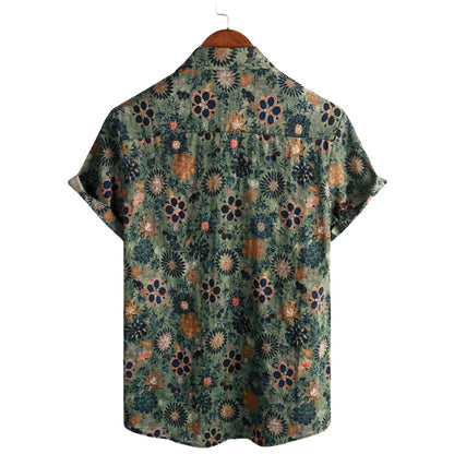 Maas & Mode® | Katoenen Hawaii Overhemd met Korte Mouwen
