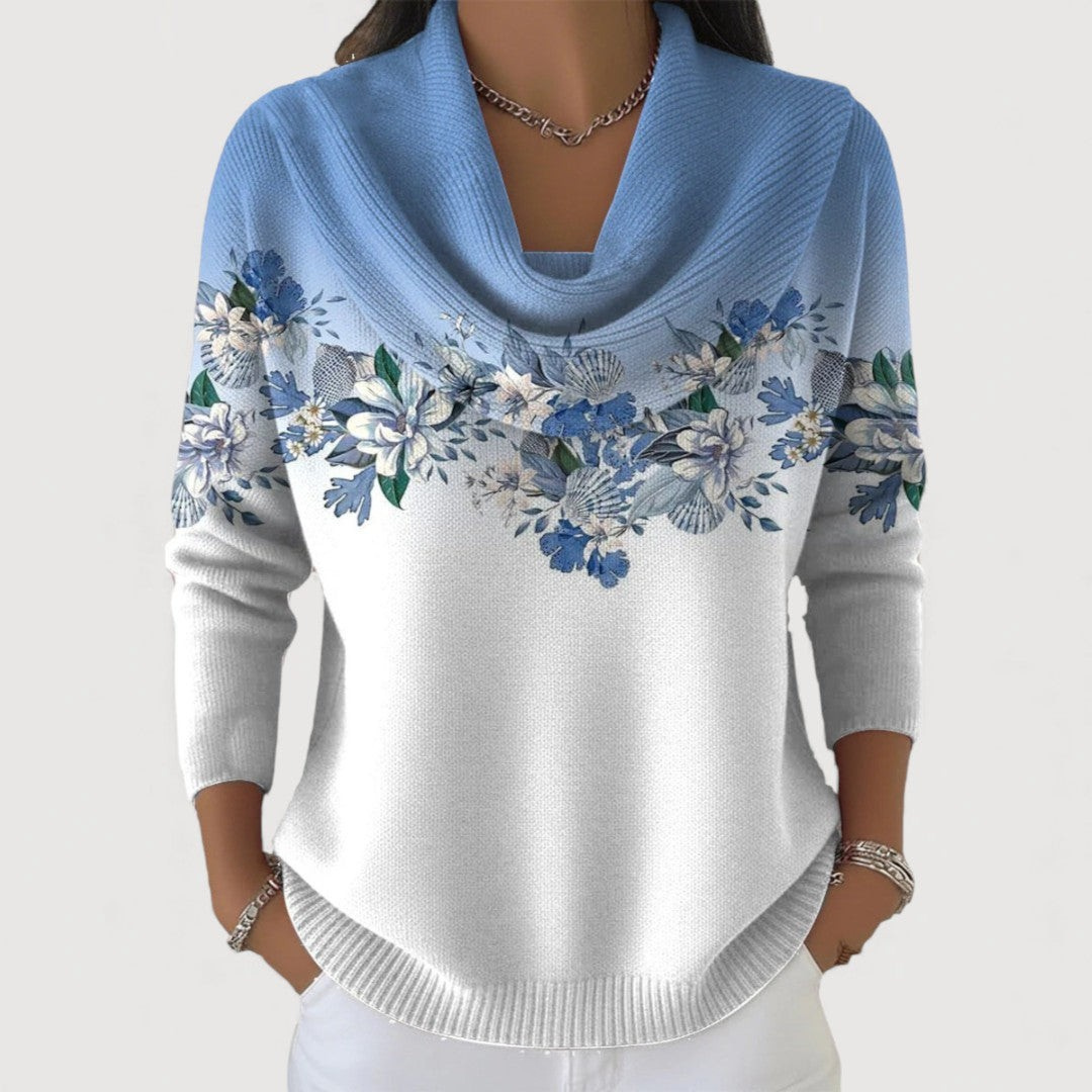 Maas & Mode® | Alora bloemen trui