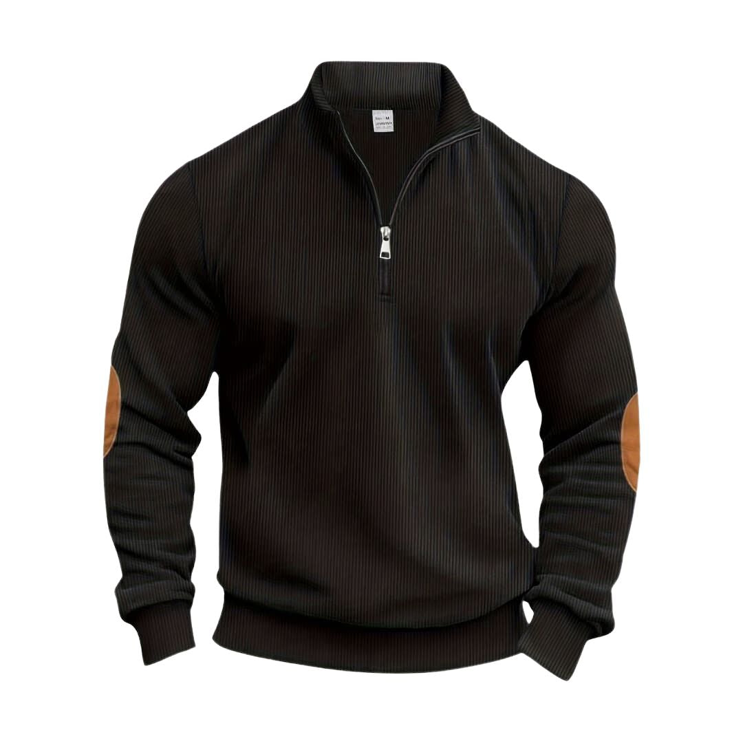 Maas & Mode® | Trendy Pullover met Halve Rits