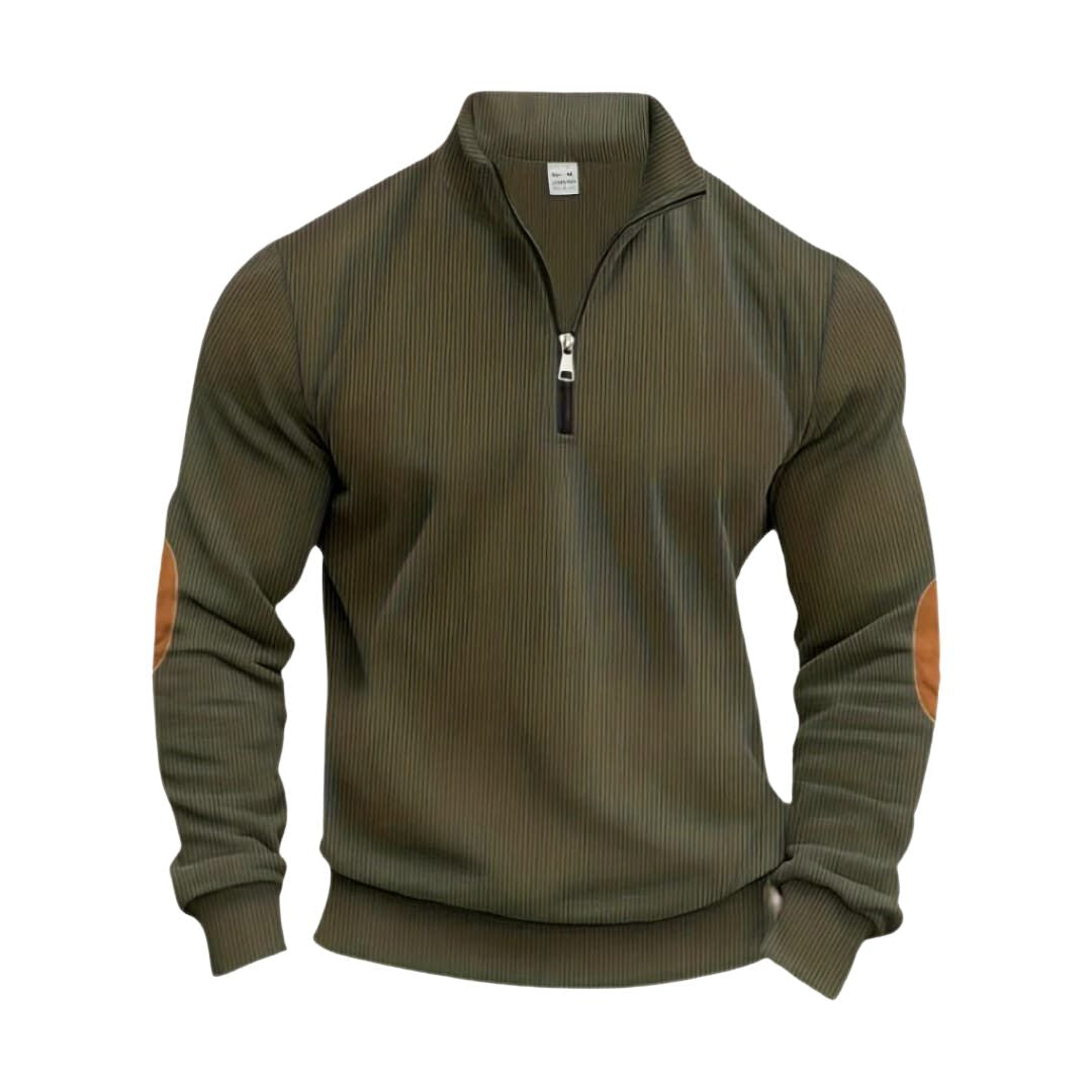 Maas & Mode® | Trendy Pullover met Halve Rits