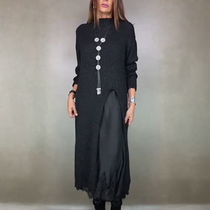 Maas & Mode® | Complete stijlvolle outfit  (Lange trui + jurk)