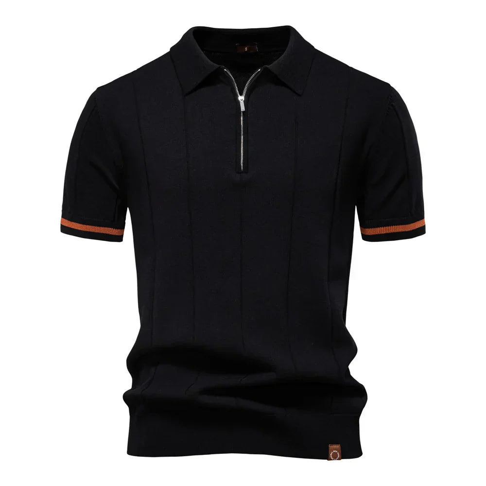 Maas & Mode® | Zomerse Polo met Rits